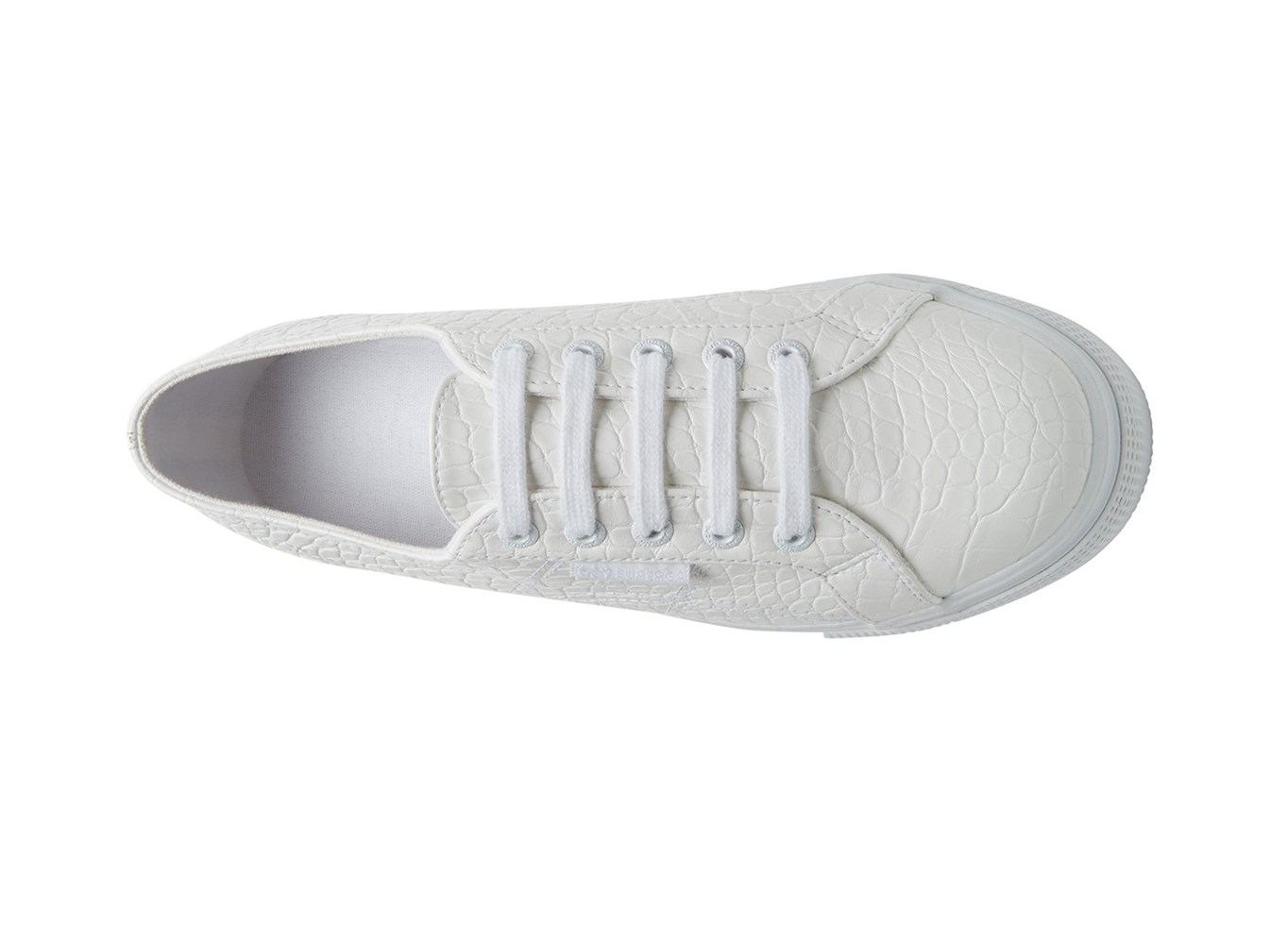 Superga Platform Womens - 2790 Syntcrocodile Woven - White - BVMCZ8249